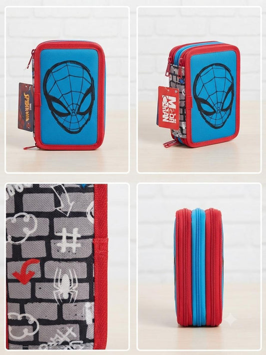 astuccio 3 zip spiderman