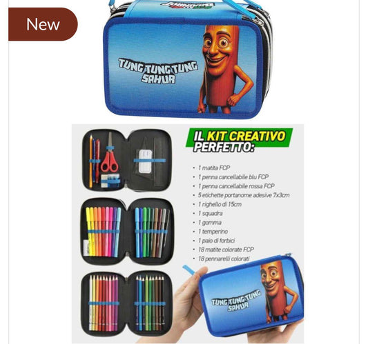 astuccio 3 zip tung tung Brainrot