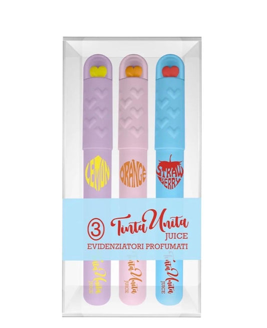 Blister 3 Evidenziatori profumati tinta unita juice