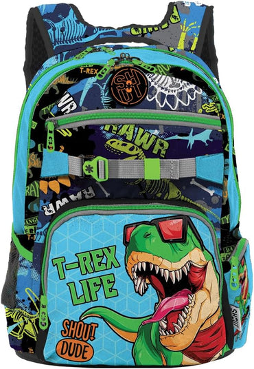 zaino T rex linea shout con astuccio 3 zip