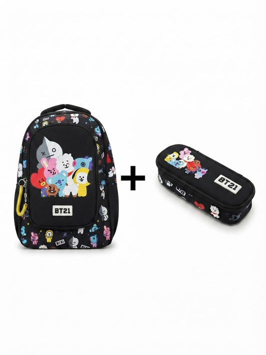 Zaino BT21 più astuccio ovale