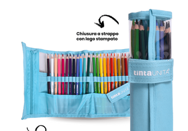 astuccio Roll up pastelli tinta unita