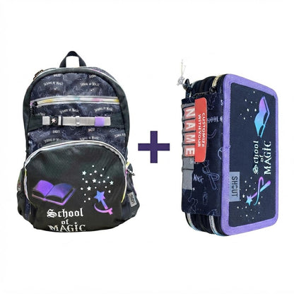 zaino shout piu astuccio 3 zip Scholl Magic