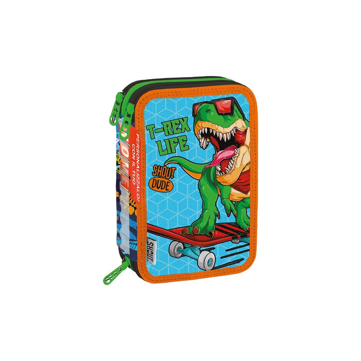 zaino  T rex linea shout  con astuccio 3 zip