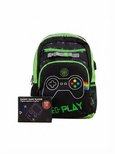 Zaino shout play con gioco e astuccio ovale