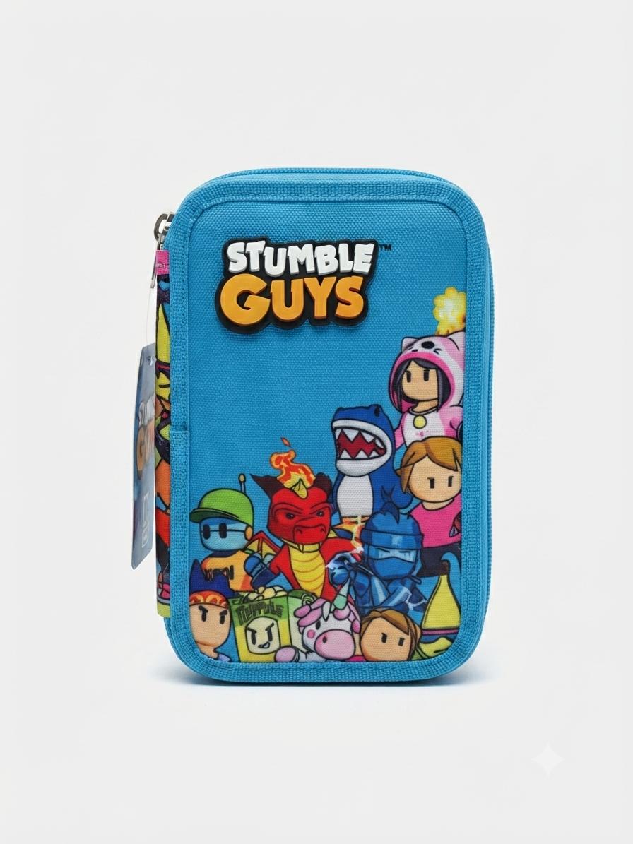 Astuccio 3 zip Stumble Guys  Tinta unita
