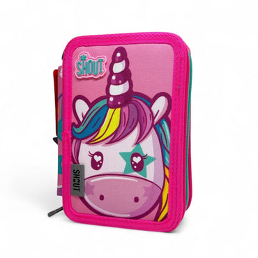 zaino shout unicorno più astuccio 3 zip