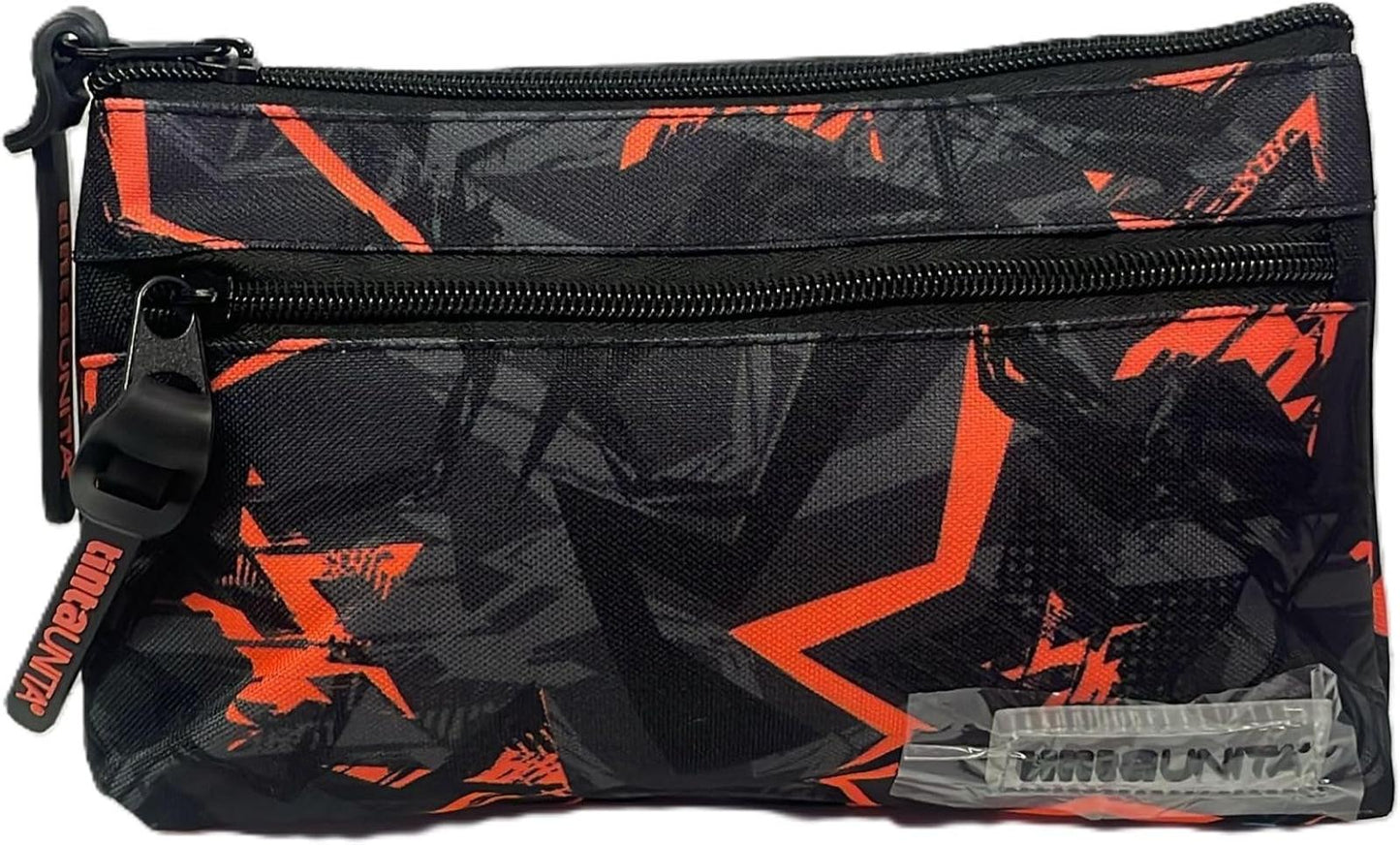 Astuccio con 2 zip portapenne tinta unita teen