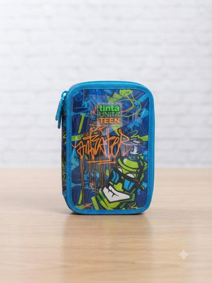 Astuccio 3 zip linea tinta unita teen
