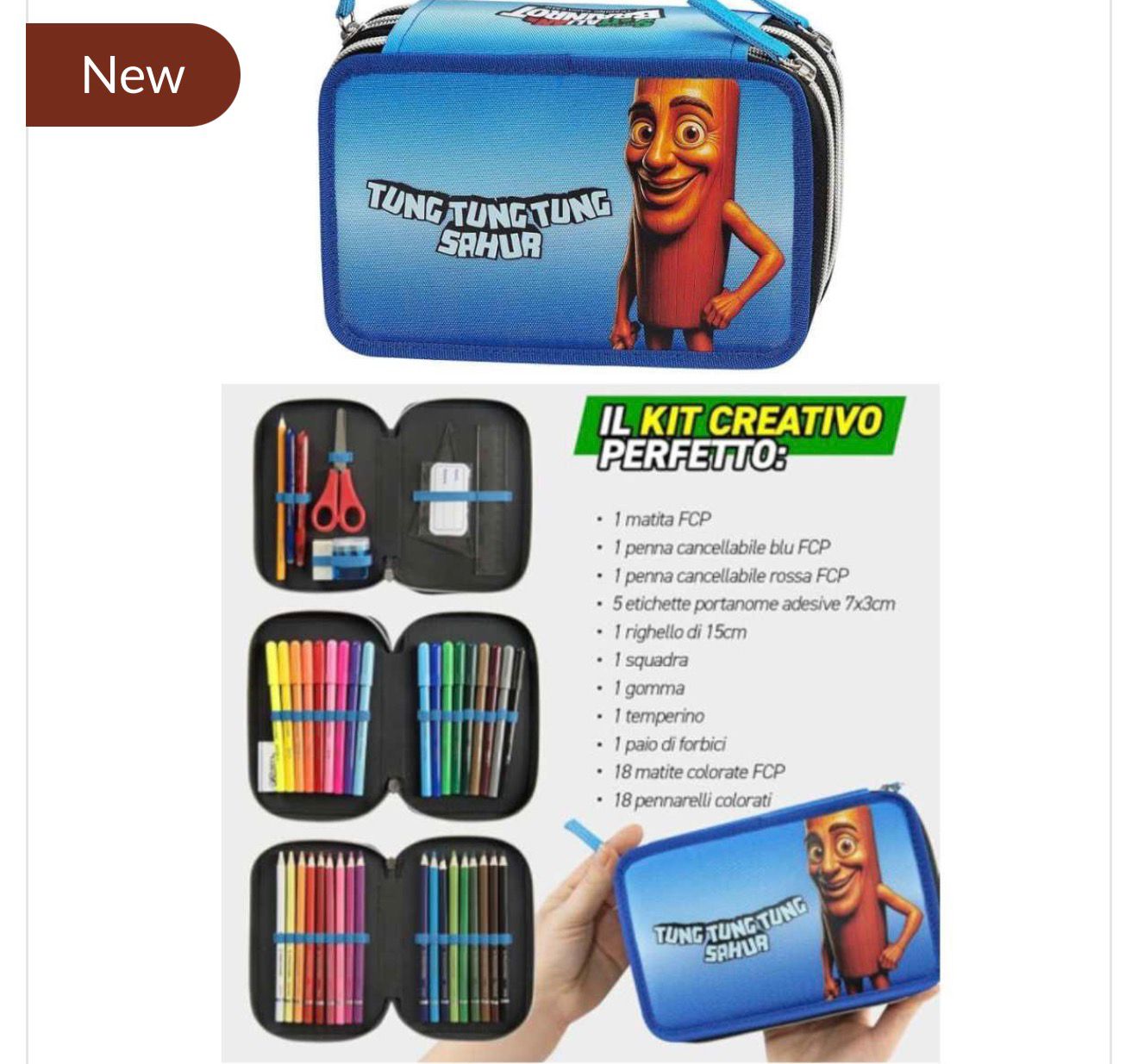 astuccio 3 zip tung tung Brainrot