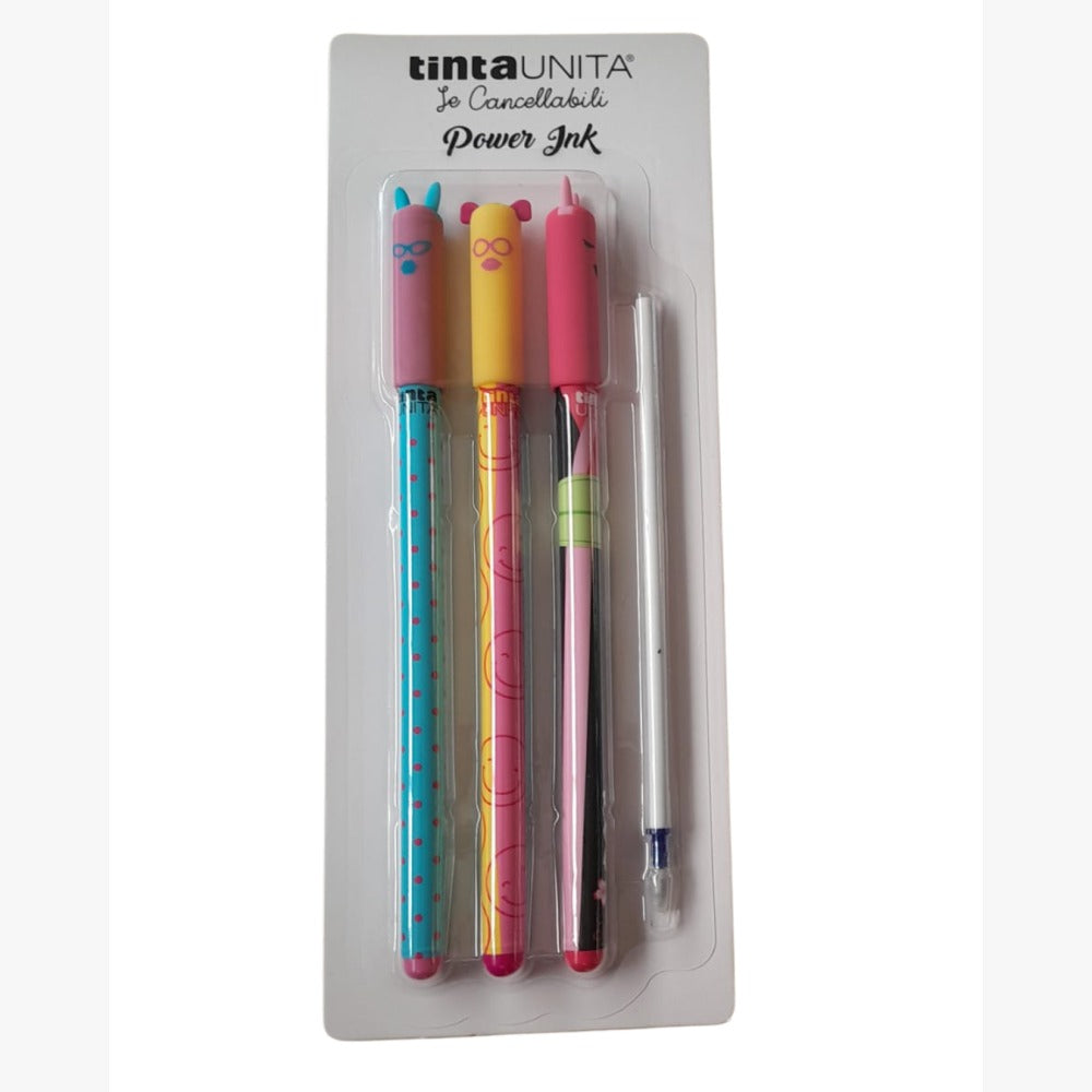 Set 3 penne cancellabili Tinta Unita