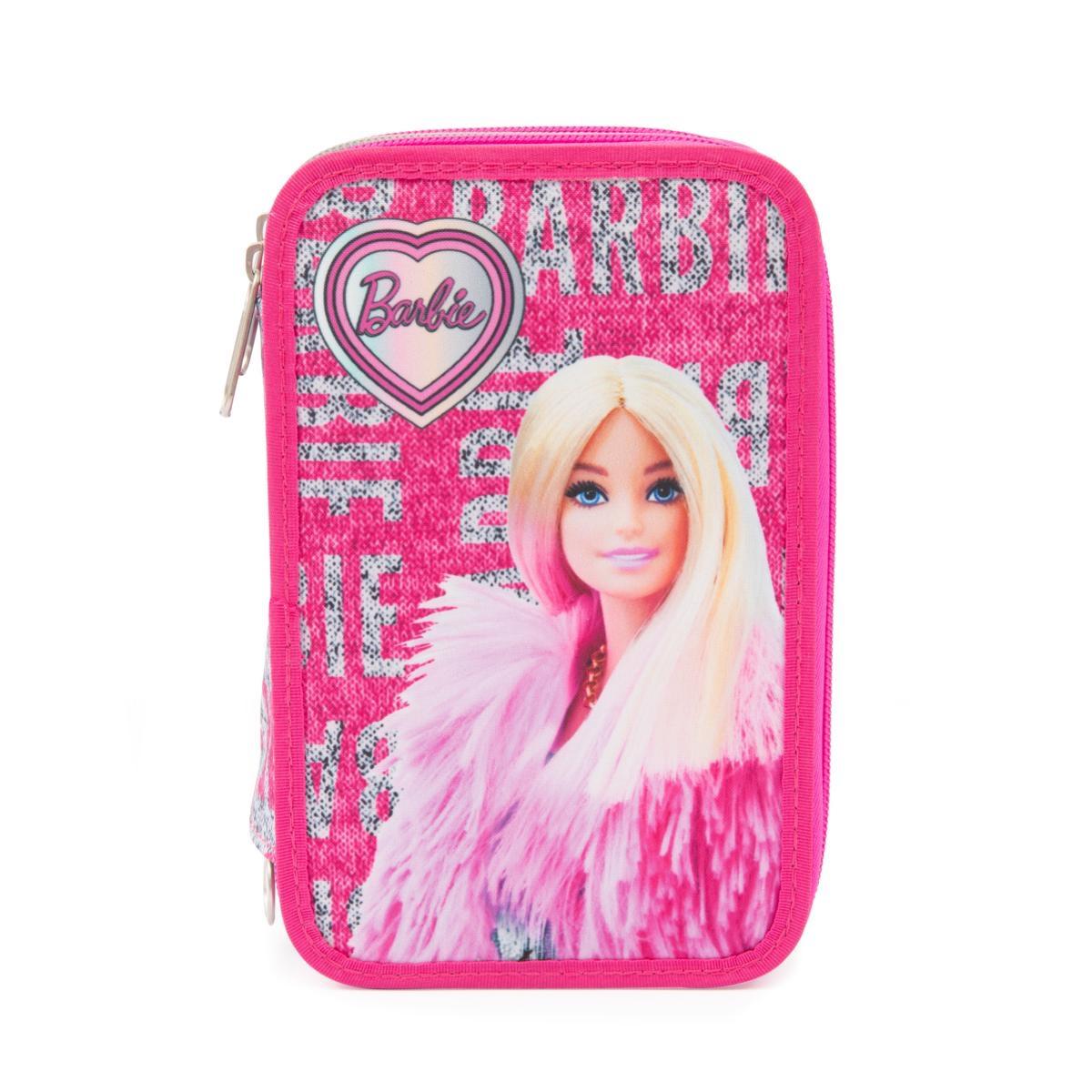 astuccio 3 zip barbie