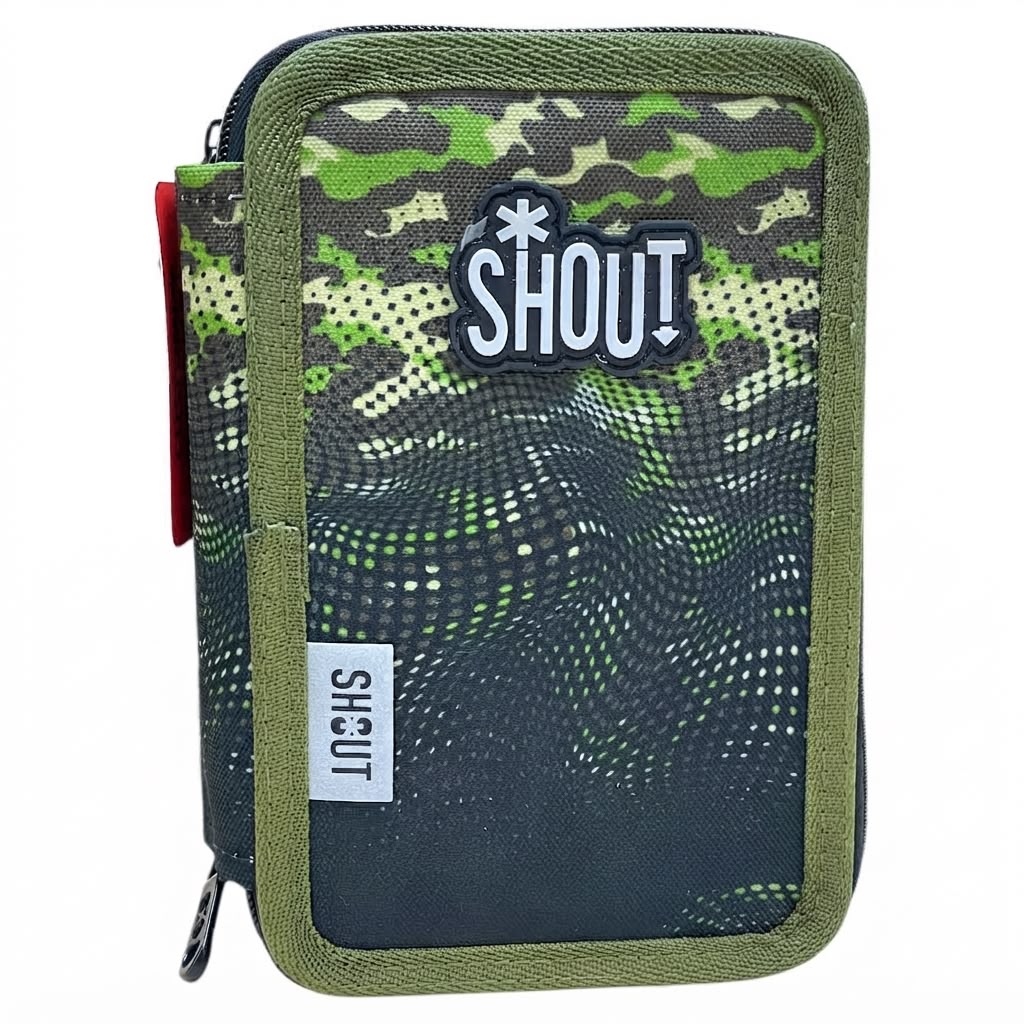 zaino shout più  astuccio  3 zip