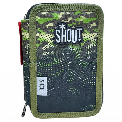 zaino shout più  astuccio  3 zip