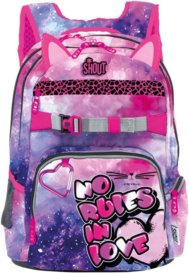 zaino shout  con  astuccio 3 zip