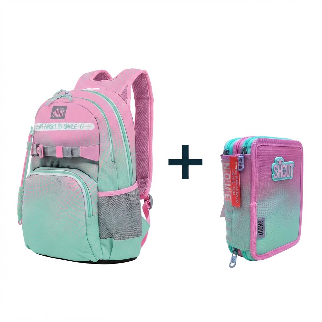 zaino shout più astuccio 3 zip