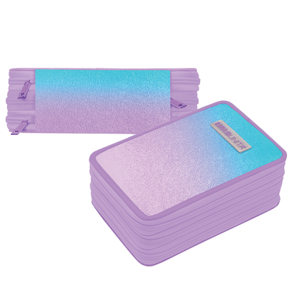 astuccio 3 zip linea tinta unita glamour