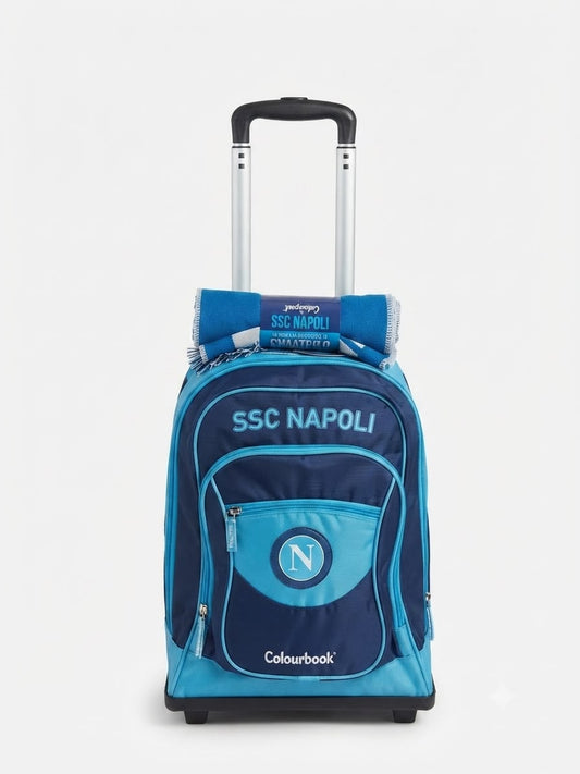 Zaino Trolley SSC Napoli in omaggio sciarpa linea Colourbook