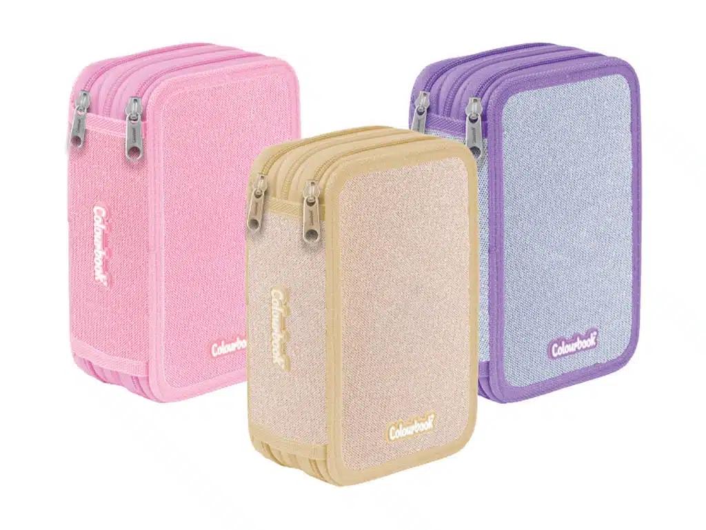 Astuccio 3 zip Glitter Colourbook