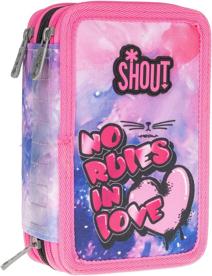 zaino shout  con  astuccio 3 zip
