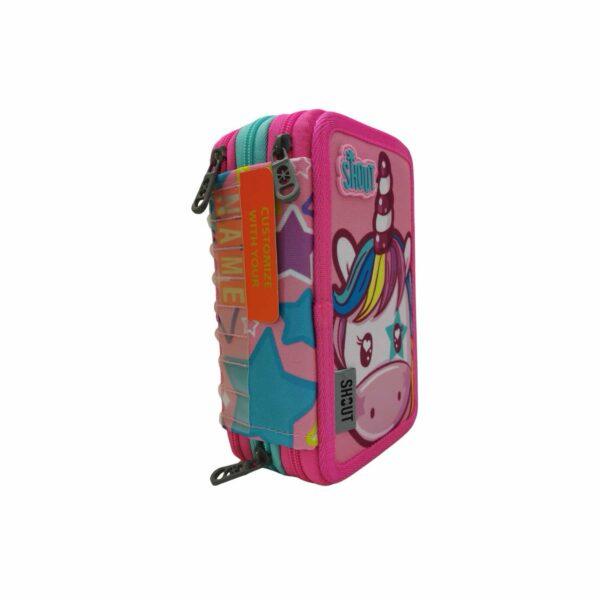 zaino shout unicorno più astuccio 3 zip