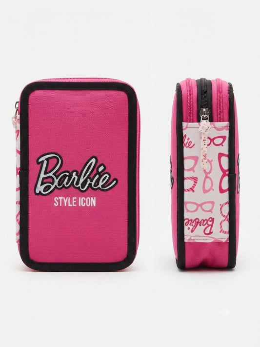 astuccio 3 zip barbie