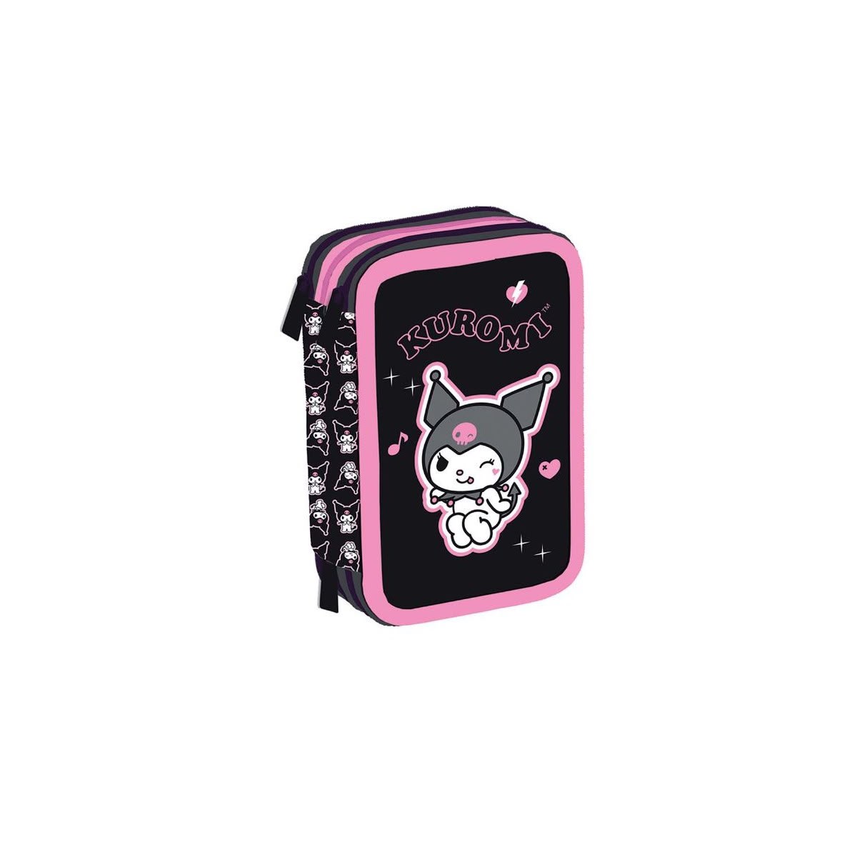 Astuccio 3 zip Kuromi Linea Maricart