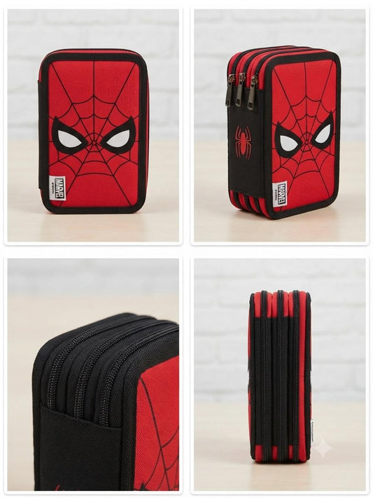 astuccio 3 zip spiderman Maricart