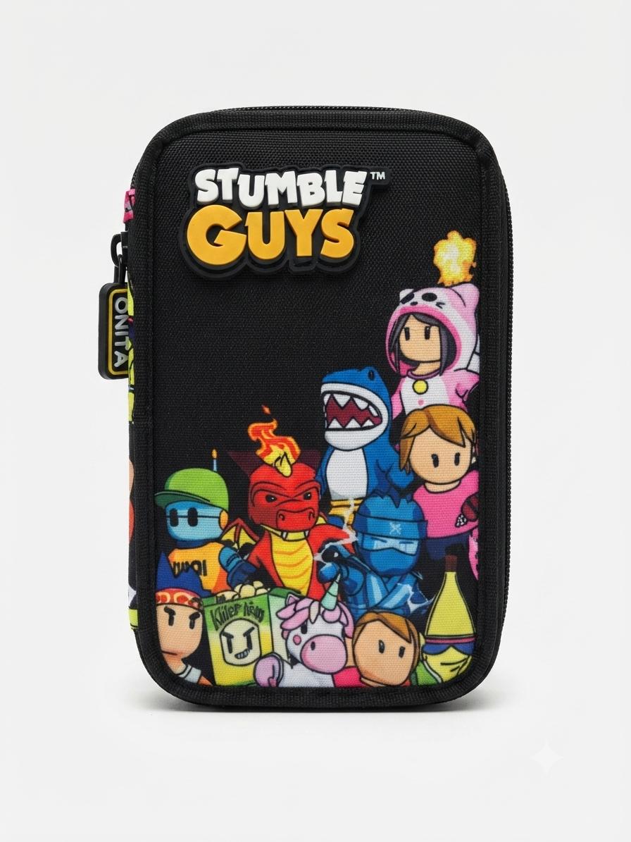Astuccio 3 zip Stumble Guys  Tinta unita