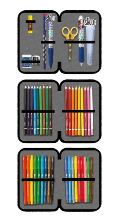 Astuccio 3 zip completo Maricart linea shout