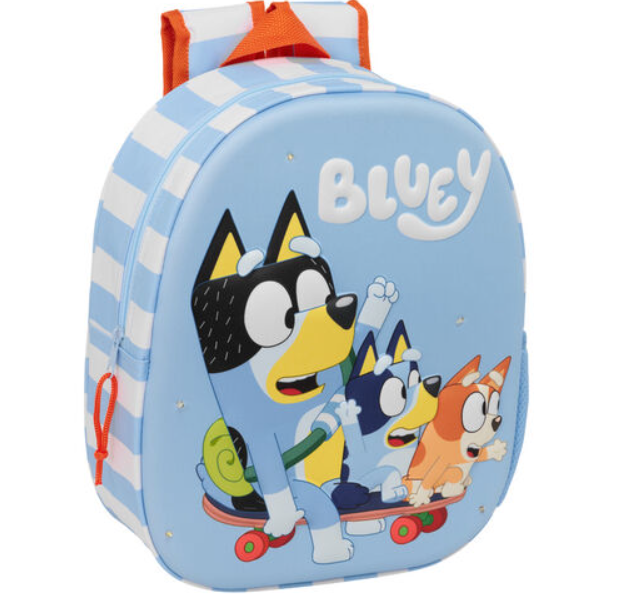 zaino asilo  di bluey con luci effetto 3d