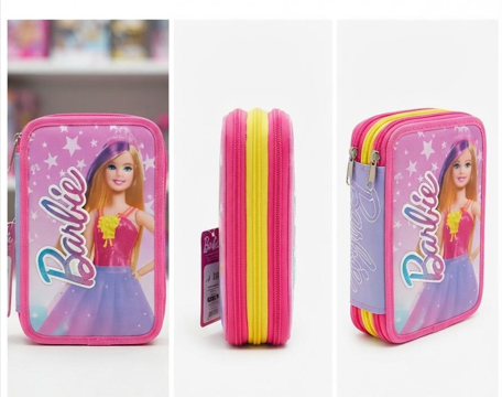 astuccio 3 zip barbie