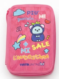 Astuccio 3 zip tinta unita zoo
