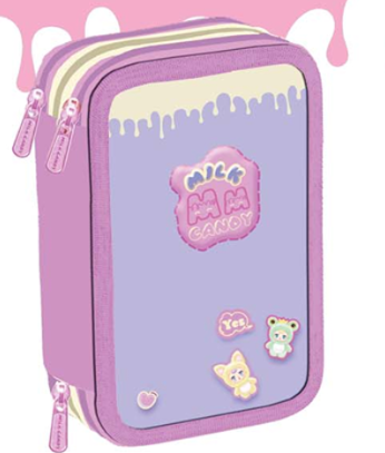 Astuccio 3 zip completo linea Maricart milk candy