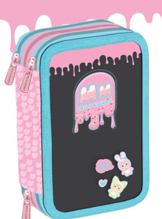 Astuccio 3 zip completo linea Maricart milk candy
