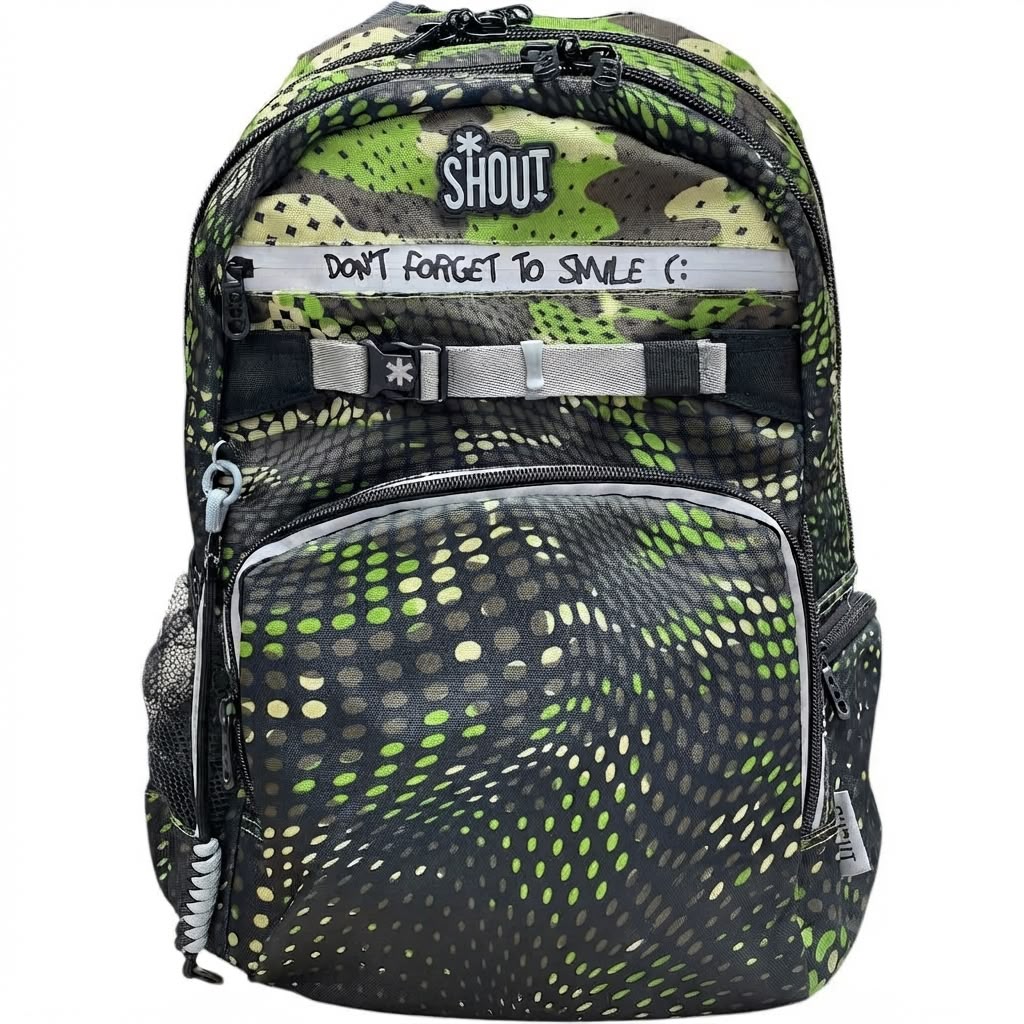 zaino shout più  astuccio  3 zip