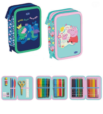astuccio 3 zip linea Maricart peppa pig e george