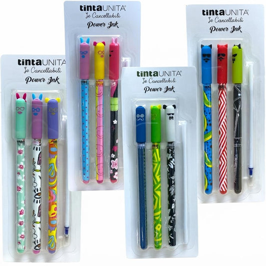 Set 3 penne cancellabili Tinta Unita