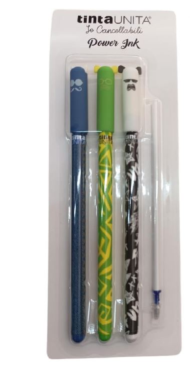 Set 3 penne cancellabili Tinta Unita
