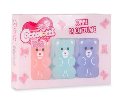 Kit 3 gomme da cancellare Coccolotti linea Colourbook