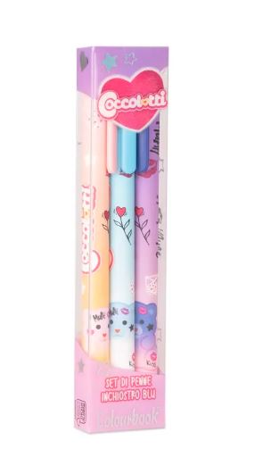 Set 3 Penne a Sfera Coccolotti linea Colourbook
